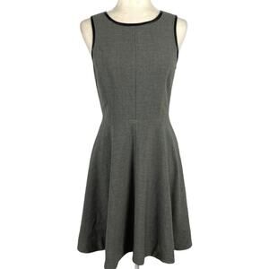 Rhyme Los Angeles Colorblock Grey and Black Skater Sleeveless Midi Dress Small